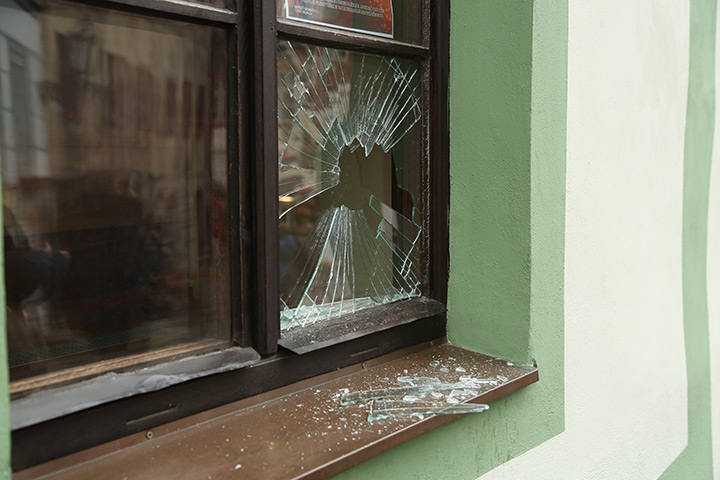 A2B Glass are able to board up broken windows while they are being repaired in Wealden.